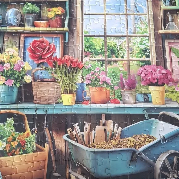 Colorful Flower Shed Puzzle - Picture 2 of 5
